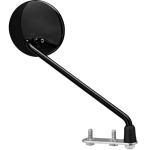 Rétroviseur extérieur droit noir profond (FAR) des années 60/70 pour Vespa 50, 125, 150, 180 et 200, complet avec son support.