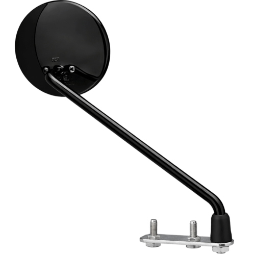 Rétroviseur extérieur droit noir profond (FAR) des années 60/70 pour Vespa 50, 125, 150, 180 et 200, complet avec son support.