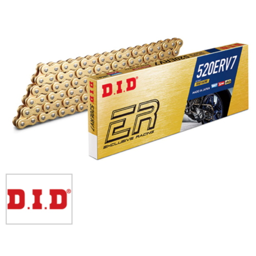CATENA DID 520ERV7 Gold & Gold 116 maglie giunto a rivetto ZJ DUCATI APRILIA HONDA YAMAHA BMW PANIGALE CBR RSV4