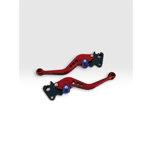 Par de manetas deportivas rojas ajustables en 6 posiciones para VESPA 50 80 90 125 150 160 180 200 NLR SPECIAL PRIMAVERA ET3 PK S XL VNA VNB TS GT GTR SPRINT VBA GS SS RALLY PX PE