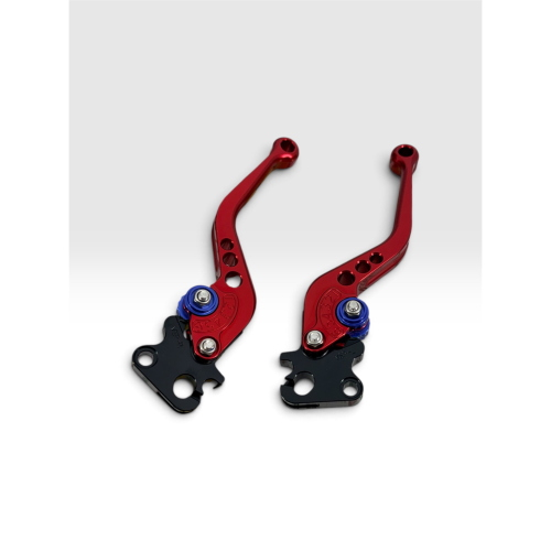 Par de manetas deportivas rojas ajustables en 6 posiciones para VESPA 50 80 90 125 150 160 180 200 NLR SPECIAL PRIMAVERA ET3 PK S XL VNA VNB TS GT GTR SPRINT VBA GS SS RALLY PX PE