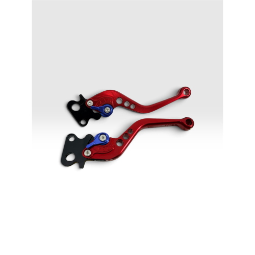 Par de manetas deportivas rojas ajustables en 6 posiciones para VESPA 50 80 90 125 150 160 180 200 NLR SPECIAL PRIMAVERA ET3 PK S XL VNA VNB TS GT GTR SPRINT VBA GS SS RALLY PX PE