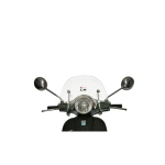 Mini paravento cupolino trasparente basso per VESPA 50 125 150 LX completo di staffe