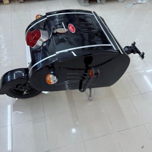 White painted trailer trolley to be applied to the rear part adaptable to VESPA LAMBRETTA to all scooters or motorcycles scooter trailer type PAV