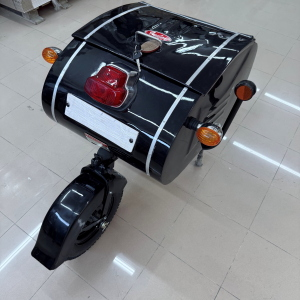 White painted trailer trolley to be applied to the rear part adaptable to VESPA LAMBRETTA to all scooters or motorcycles scooter trailer type PAV