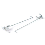 Paire de leviers de fermeture de capot pour Vespa PX 80 125 150 200 PE Lusso T5 (côté droit et côté gauche), biellette de direction, références 178311, 227229, 244093 et 178317, plaques d'ancrage