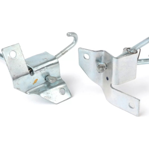 Par de palancas de gancho de capó para VESPA PX 80 125 150 200 PE LUSSO T5, lado derecho e izquierdo, barra de cierre, 178311 227229 244093 178317, placas de anclaje