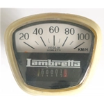 Compteur de vitesse White Edge km/h 100 pour LAMBRETTA 125 DL GP ro 00611123