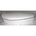 Asiento blanco con borde negro para VESPA 50 RLN SPECIAL sin cerradura