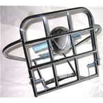 Rear chrome luggage rack with wheel carrier for VESPA 125 150 VNA VNB VBA VBB 8 inch wheel closed - up to 1966