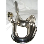 Marmitta serpentone SIMONINI cromata silenziatore in ALLUMINIO per VESPA PX PE RALLY 200