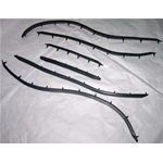 Complete set of rubber strips floorboard strips for VESPA 50 NR set of 6 pieces Italian product ro 610284M with 10 holes on the longest strip