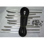 Complete set of floorboard strips for VESPA 150 from 1954 to 1956 VL1T VL2T Italian product of excellent quality