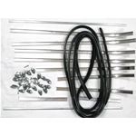 Complete set of floorboard strips for VESPA 125 VM1T VM2T from 1953 to 1954, excellent quality Italian product