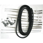 Complete set of floorboard strips for VESPA 150 GS VS1 from 1955 to 1956, excellent quality Italian product