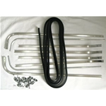 Complete set of floorboard strips for VESPA 150 VBA1 VBB1 from 1959, excellent quality Italian product