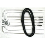 Complete set of floorboard strips for VESPA 160 GS VSB from 1962, excellent quality Italian product