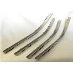 Set of aluminum footboard strips for LAMBRETTA LI 3rd series