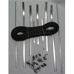 Complete set of floorboard strips for VESPA 125 VN1T 1954 to 1957 low headlight Italian product of excellent quality