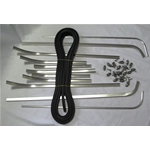 Complete set of floorboard strips for VESPA 150 VB1T from 1958, high quality Italian product