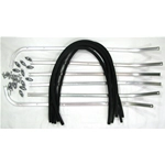 Complete set of floorboard strips for VESPA 125 150 SUPER VNC1T VBC1T, excellent quality Italian product