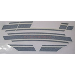 Serie Fregi Adesivi Blu scritta electronic per fiancate parafango Sacche Cofani per VESPA 125 PRIMAVERA ET3 r.o. 610194M