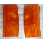 VERALUX orangefarbene Frontblinkergehäuse aus Kunststoff für VESPA 80 125 150 200 PX PE Arcobaleno T5 ro 185976 185977, zugelassen mit DGM