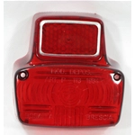 Carcasa de luz trasera roja completa con reflector y anillo de aluminio para VESPA 50 - 50 S.SPRINT - en el extranjero - VESPA 90 - 90 SPRINT - 90 S.SPINT