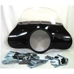 Parabrisas negro para LAMBRETTA 125 150 LI de tercera serie, completo con soportes.