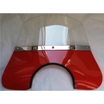 Parabrisas rojo para VESPA 125 150 180 200 PX PE SPRINT VELOCE RALLY TS completo con soportes.