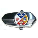 Chromed steel spring cover with VIGANO emblem for VESPA 50 NLR SPECIAL 90 SS 125 ET3 PRIMAVERA