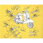 Schéma de câblage du système électrique pour Vespa 125 (V15, V30, V33T, VMT1, VU1T) - Phare de croisement (réf. 018201)