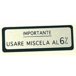 Autocollant mélange vert 6% pour VESPA 150 GS 1954 à 1961 VS1T>5T - 58 X 20 mm.