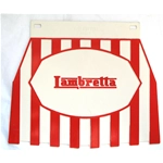 Bavettes "LAMBRETTA" blanc/rouge pour toutes les LAMBRETTA