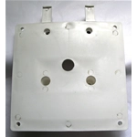 Soporte de matrícula blanco elevado para VESPA 125 150 200 clásicas.