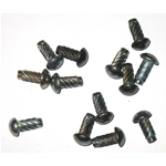 Micro-rivet en aluminium de 4 x 9 mm, à tige torsadée et tête semi-arrondie, 1 pièce