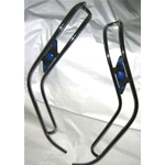 Salvabordo bordo Scudo Cromato Doppio Tubo per LAMBRETTA 125 LD con Gemme Blu