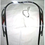 Salvabordo Scudo Cromato Doppio Tubo Borchia Rossa per VESPA 125 125 - GTR 150 - SPRINT 150 SUPER