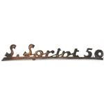 Targhetta posteriore in alluminio per VESPA 50 SUPER SPRINT