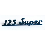 Targhetta blu in alluminio scritta 125 SUPER per VESPA 125 SUPER