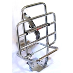 Chrome rear luggage rack with spare wheel holder for VESPA 50 90 125 NLR SPECIAL ELESTART NUOVA PRIMAVERA ET3