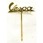 Spilla pins VESPA dorata emblema FARO BASSO in lega metallica r.o. 610011M lunga circa 34 mm