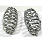 Pair of chrome biconical springs for VESPA Faro Basso 125 VN1T VN2T VM1T VM2T RO 610234M saddle