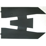 Black floor mat for VESPA PK 50 XL PK125 XL in soft rubber