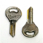 Clé vierge pour Vespa (1954-1965) pour verrouillage de top case, antivol de direction, épaisseur 2 mm