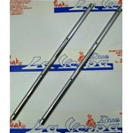 Coppia listelli cromati dritti acciao inox per tappetino centrale VESPA PX 80 125 150 200 PE P 150 S P200E r.o. 180048 610296M