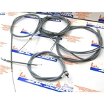 8-piece gray transmission cable set for VESPA 50 90 cc. NLR SPECIAL ELESTART REVIVAL