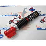 Ammortizzatore anteriore CARBONE per VESPA 125 150 200 PX PE ARCOBALENO T5 sportivo regolabile con corpo rosso e molla nera
