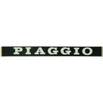 Adesivo fondo nero scritta grigia per sella VESPA PX 125 150 200 Arcobaleno