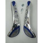 Embellecedores decorativos de aluminio para el capó con detalles azules para VESPA 125 150 160 180 200